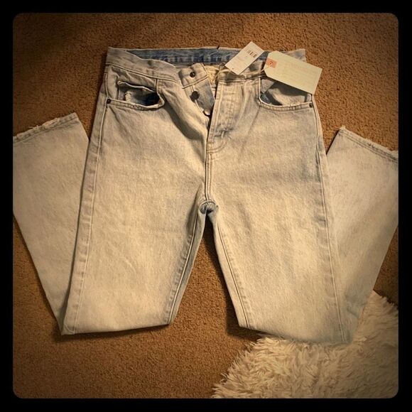 Current/Elliott The Original Straight Jeans Women's Size 24 High Rise - Picture 2 of 8